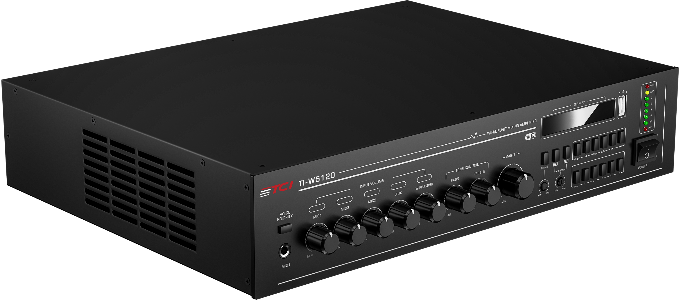 TI-W5120 WIFI/USB/BT Mixer Amplifier 5 ZONE 120W