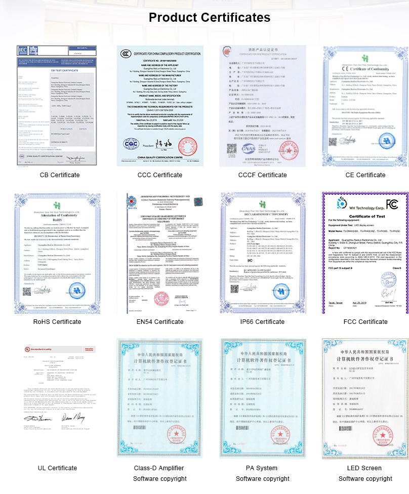 TCI PA System Certificates